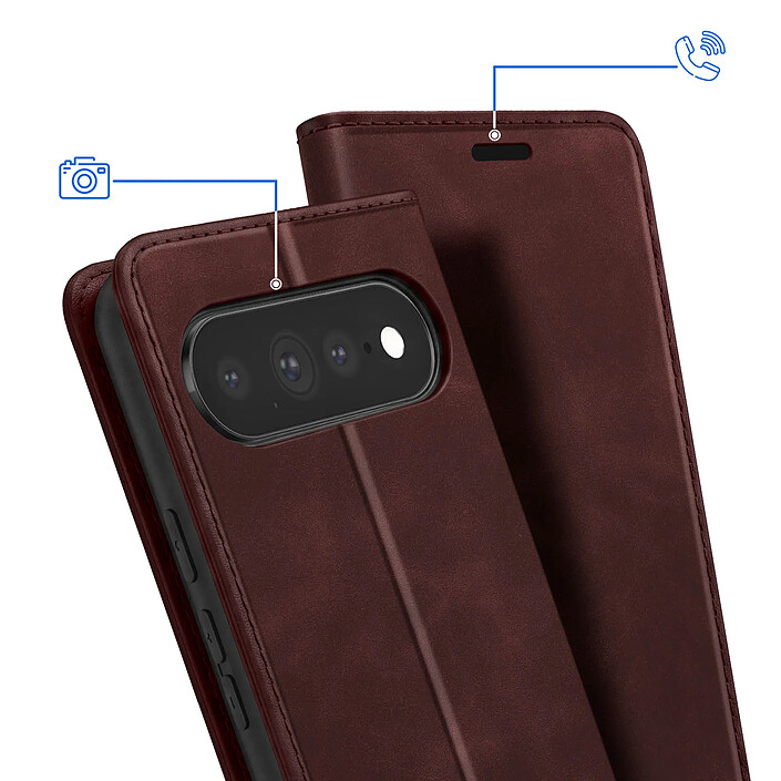 Acheter Avizar Étui Portefeuille pour Google Pixel 11 / 11 Pro Effet Daim avec Support