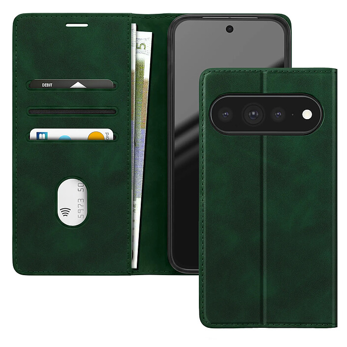Avizar Étui Portefeuille pour Google Pixel 11 / 11 Pro Effet Daim avec Support
