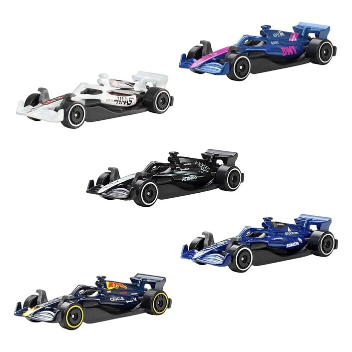 Formule 1 - Pack de 5 véhicules Formule 1 Hot Wheels Die-Cast 1:64 2025