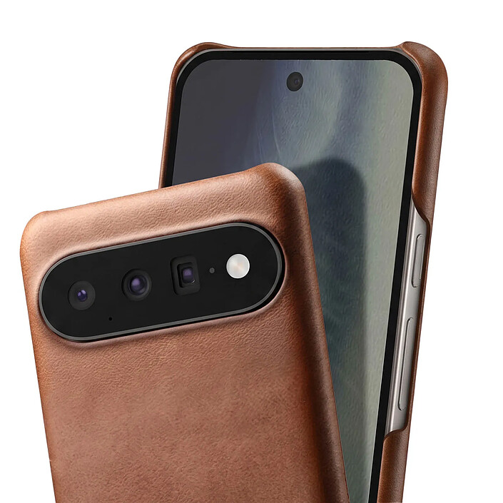 Avis Avizar Coque pour Google Pixel 11 Pro Rigide Effet Cuir avec Bords Surélevés