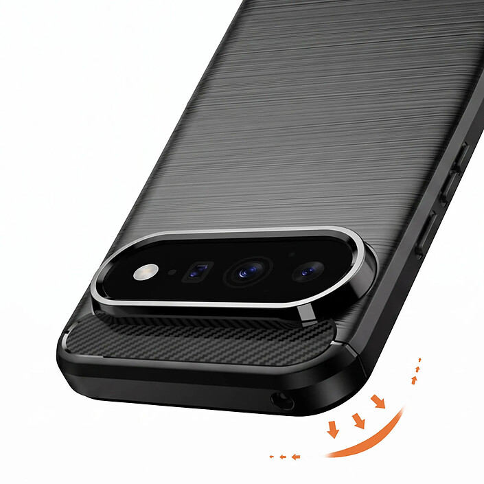 Acheter Avizar Coque pour Google Pixel 11 / 11 Pro Effet Métal Brossé avec Contour Caméra