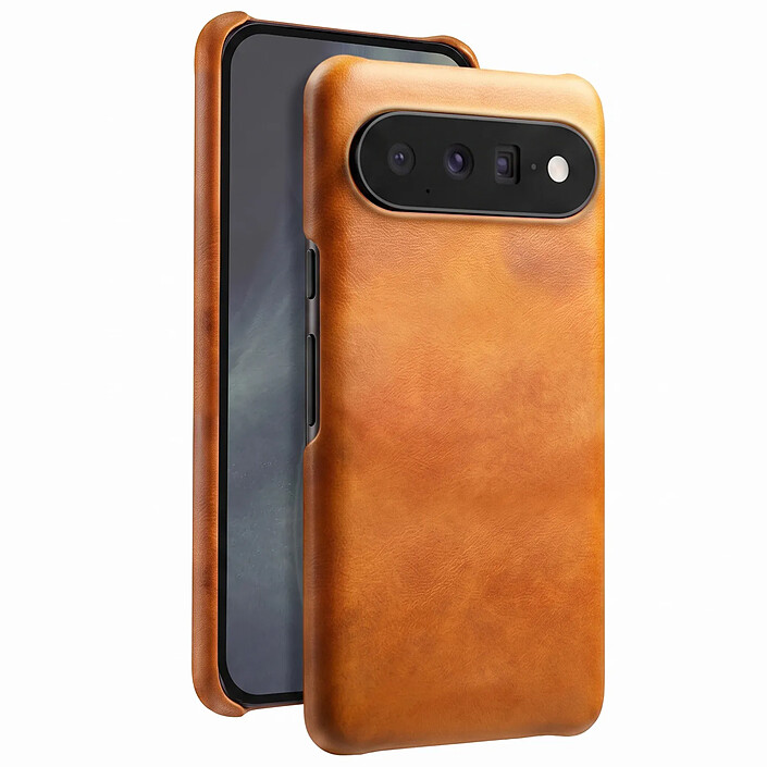 Avizar Coque pour Google Pixel 11 Pro Rigide Effet Cuir avec Bords Surélevés