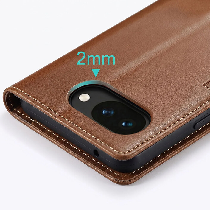 Acheter CaseMe Étui Portefeuille pour Google Pixel 10a Anti-RFID avec Support Marron