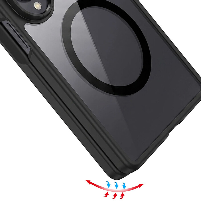 Avis Dux Ducis Coque MagSafe pour Samsung Galaxy Z Fold 8 Série Aimo Antichoc Noir / Transparent