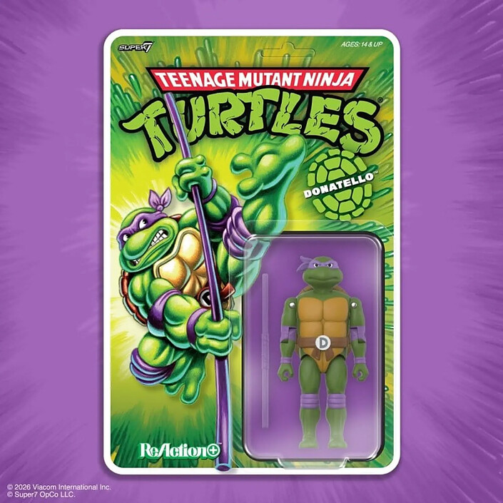 Les Tortues Ninja - Figurine ReAction+ Wave 01 Donatello