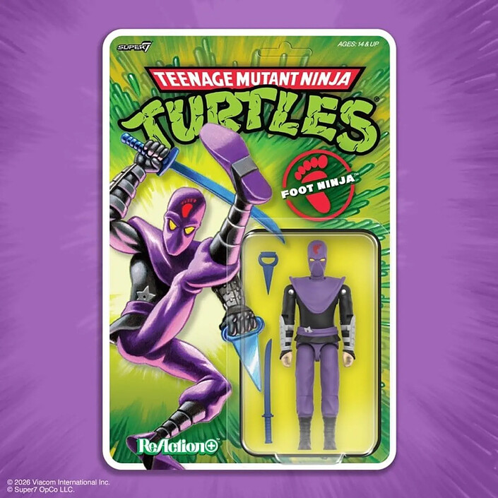 Les Tortues Ninja - Figurine ReAction+ Wave 01 Foot Ninja