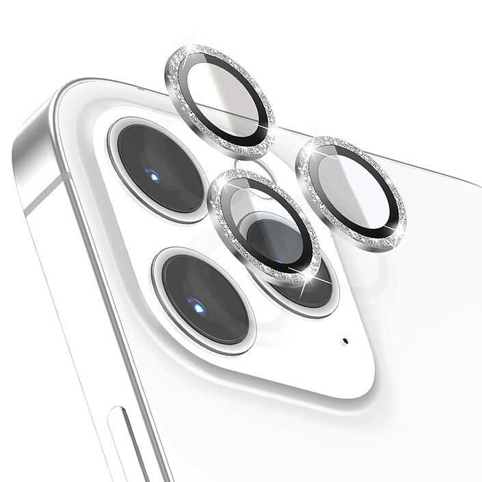 Zanaé Protection Caméra pour iPhone 12 Pro en Verre Trempé et Aluminium Renforcé Argent