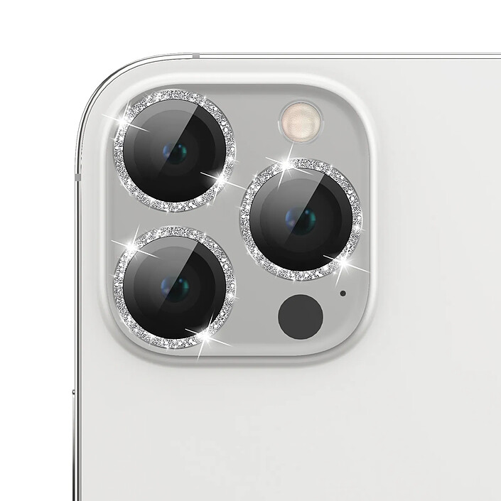 Zanaé Protection Caméra pour iPhone 13 Pro / 13 Pro Max en Verre Trempé et Aluminium Argent pas cher