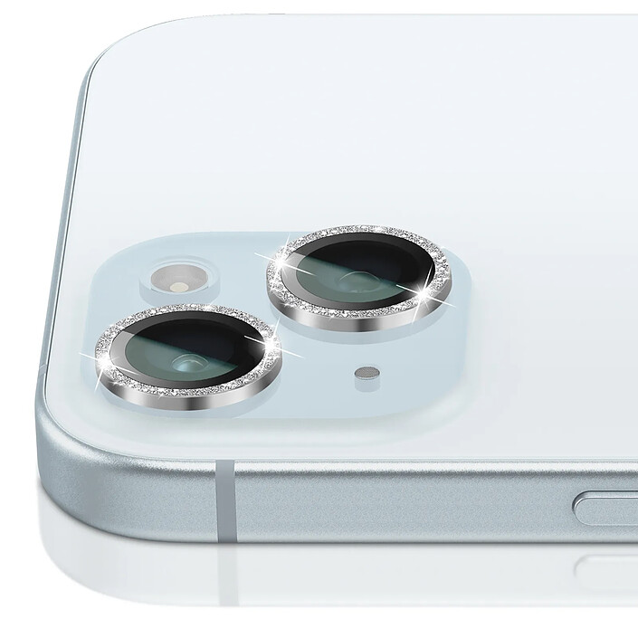 Acheter Zanaé Protection Caméra pour iPhone 15 / 15 Plus en Verre Trempé et Aluminium Renforcé Argent