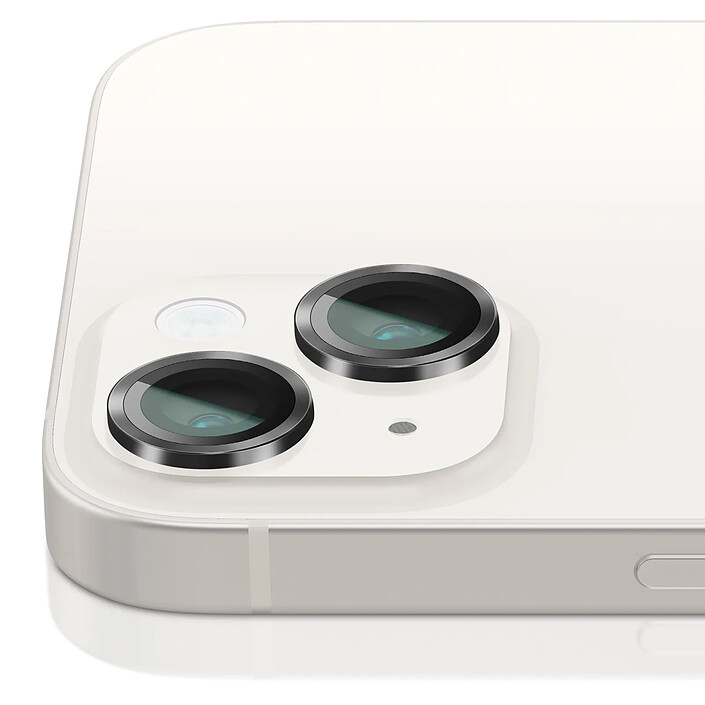Acheter Zanaé Protection Caméra pour iPhone 14 / 14 Plus en Verre Trempé et Aluminium Renforcé Noir