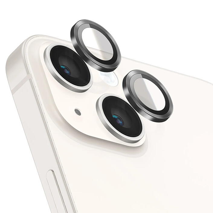 Zanaé Protection Caméra pour iPhone 14 / 14 Plus en Verre Trempé et Aluminium Renforcé Noir