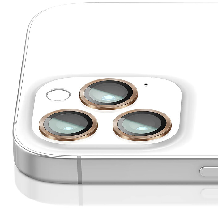 Acheter Zanaé Protection Caméra pour iPhone 12 Pro en Verre Trempé et Aluminium Renforcé Dorée