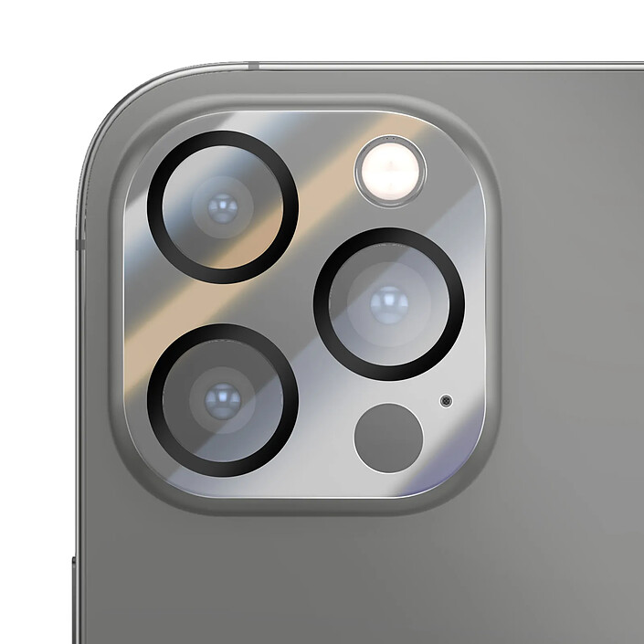 Zanaé Protection Caméra pour iPhone 12 Pro en Verre Trempé et Aluminium Renforcé Transparent pas cher