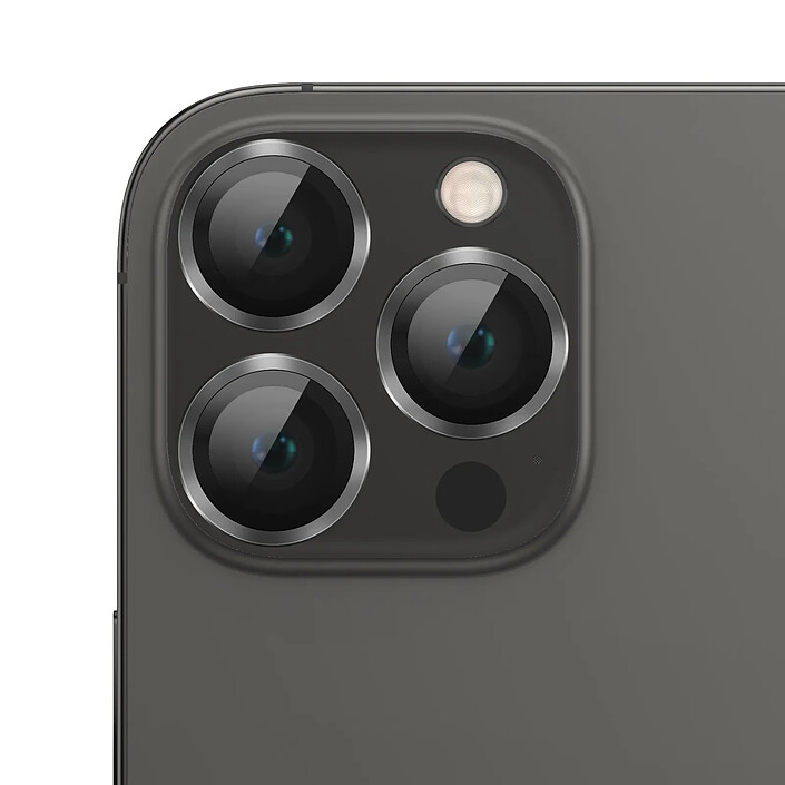 Zanaé Protection Caméra pour iPhone 13 Pro / 13 Pro Max en Verre Trempé Noir pas cher