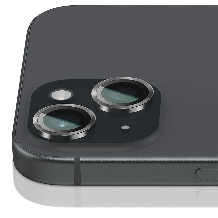 Acheter Zanaé Protection Caméra pour iPhone 15 / 15 Plus en Verre Trempé et Aluminium Renforcé Noir