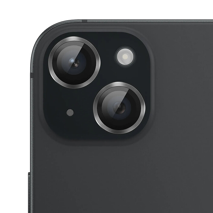 Zanaé Protection Caméra pour iPhone 15 / 15 Plus en Verre Trempé et Aluminium Renforcé Noir pas cher