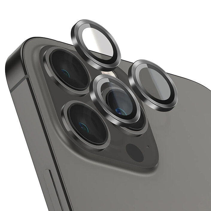 Zanaé Protection Caméra pour iPhone 13 Pro / 13 Pro Max en Verre Trempé Noir