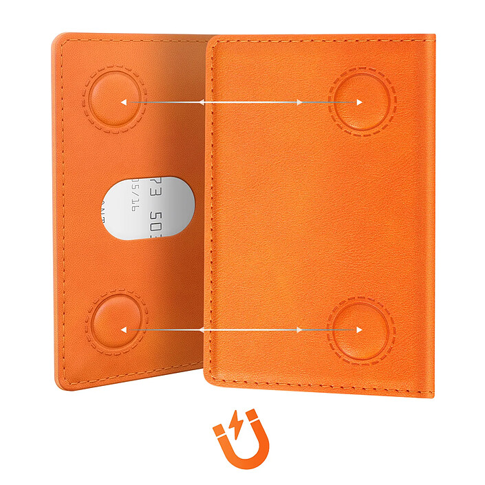 Avizar Porte-cartes pour iPhone MagSafe à 3 Volets Pliables et 5 Fentes avec Support pas cher