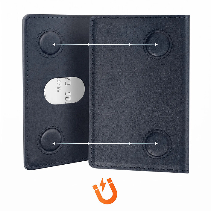 Avizar Porte-cartes pour iPhone MagSafe à 3 Volets Pliables et 5 Fentes avec Support pas cher
