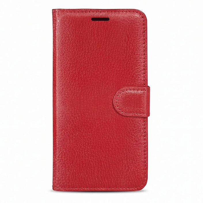 Acheter Zanaé Étui Portefeuille pour Xiaomi Redmi 17 Fermeture Magnétique avec Effet Grainé Rouge