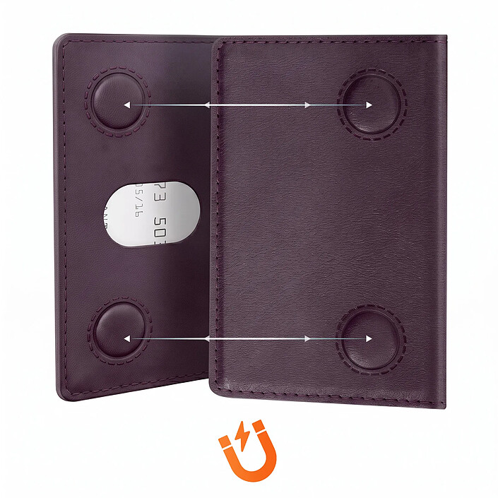 Avizar Porte-cartes pour iPhone MagSafe à 3 Volets Pliables et 5 Fentes avec Support pas cher