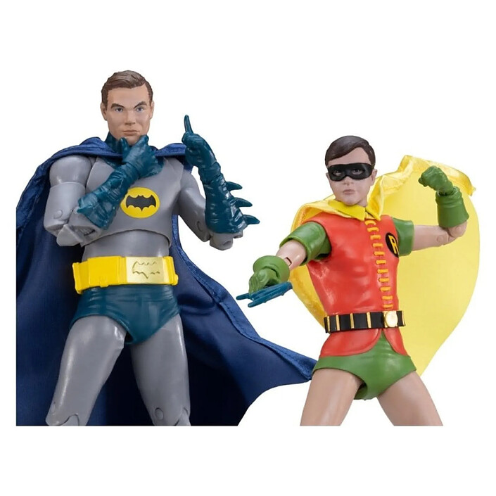 DC Multiverse - Pack 2 figurines McFarlane Collector Edition Classic TV Series Batman et Robin 18 cm pas cher