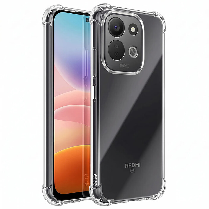Zanaé Coque pour Xiaomi Redmi 17 en Silicone Coins Renforcés Antichoc Transparent