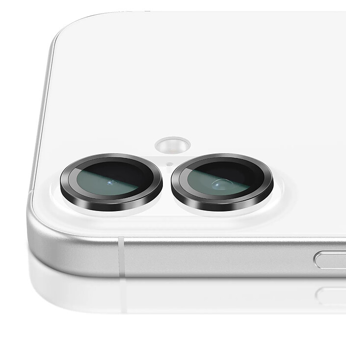 Acheter Zanaé Protection Caméra Camera pour iPhone 17 avec Cerclage Aluminium Renforcé Noir / Transparent