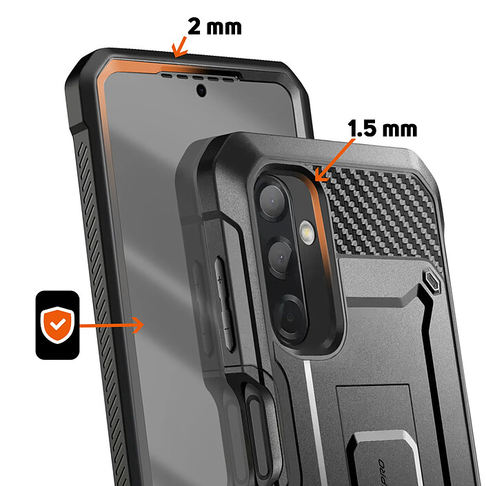Avis Supcase Coque Intégrale pour Galaxy A17 Série Unicorn Beetle Pro avec Béquille Noir