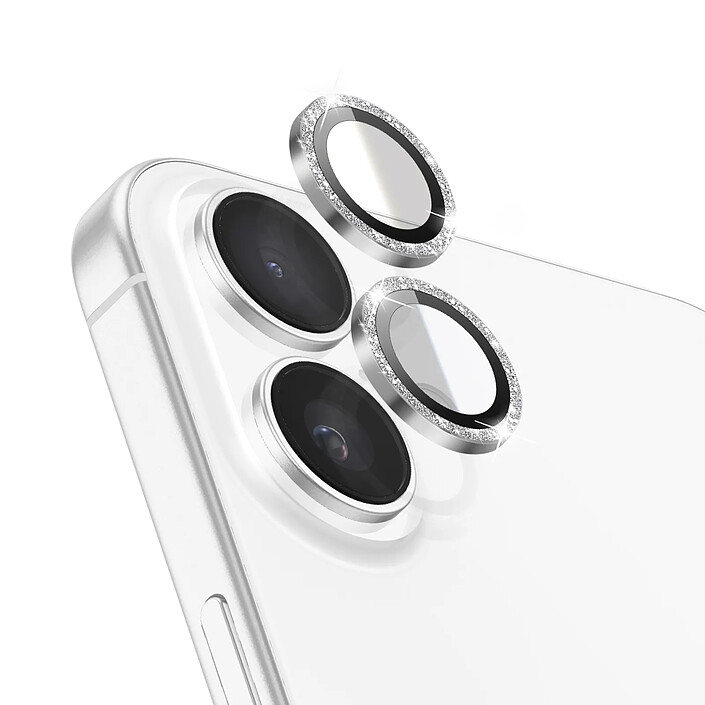 Zanaé Protection Caméra Camera pour iPhone 17 avec Cerclage Aluminium Renforcé Argent