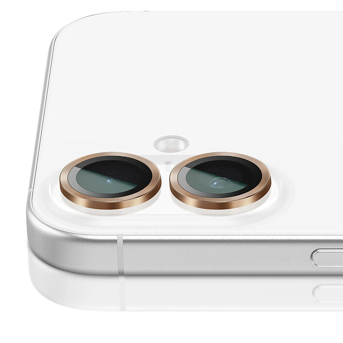 Acheter Zanaé Protection Caméra Camera pour iPhone 17 avec Cerclage Aluminium Renforcé Dorée