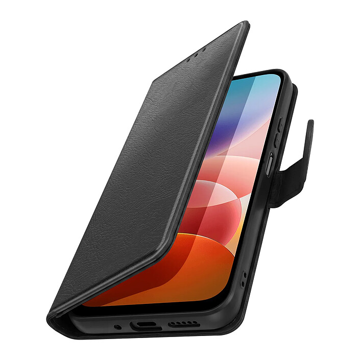 Étui Portefeuille pour Redmi 17 Chesterfield avec Fonction Support Vidéo Noir
