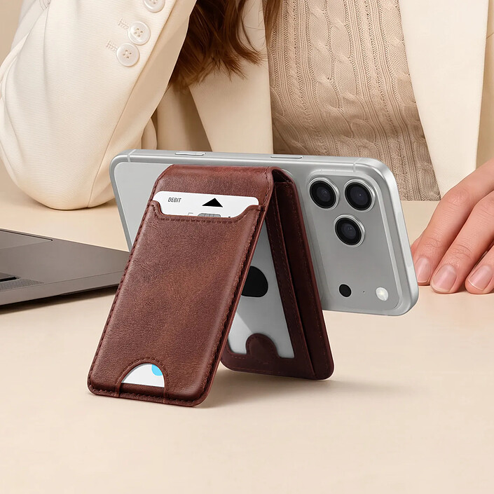 Acheter Avizar Porte-Cartes MagSafe pour iPhone avec 3 Rangements et Support Portrait Paysage