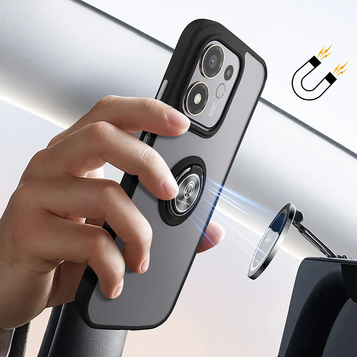 Avizar Coque pour Honor 600 Smart avec Support Anneau et Fixation Magnétique pas cher