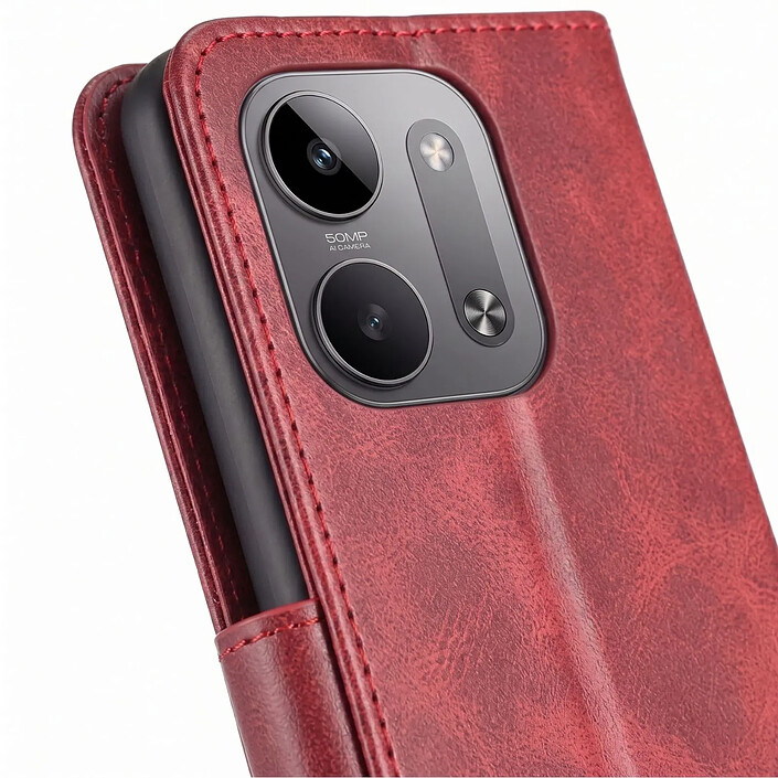 Acheter Avizar Étui Portefeuille pour Redmi 17C 5G Vintage avec Support Vidéo et Dragonne
