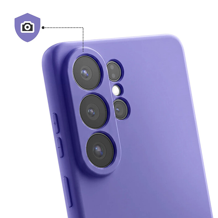 Avis Coque pour Galaxy S26 Ultra en Silicone Soft-Touch avec Doublure Microfibre Violet