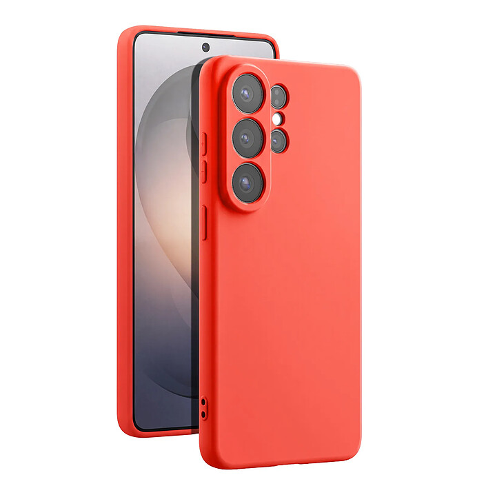 Coque pour Galaxy S26 Ultra en Silicone Soft-Touch avec Doublure Microfibre Orange
