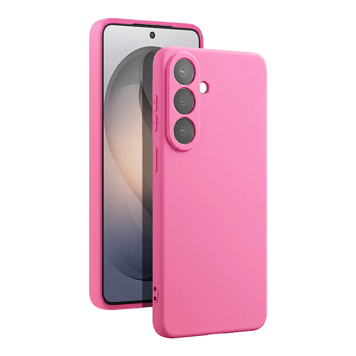 Coque pour Galaxy S26 Plus en Silicone Soft-Touch avec Doublure Microfibre Fuchsia