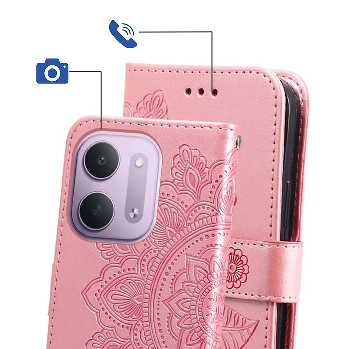 Acheter Avizar Étui Portefeuille pour Redmi 17C 5G Motif Mandala avec Support