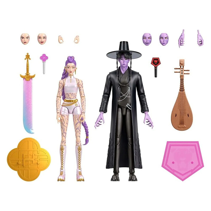 KPop Demon Hunters - Pack de 2 figurines Rumi & Jinu (Final Battle) 15 cm pas cher