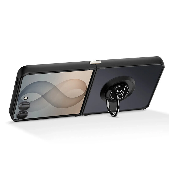 Avis Coque pour Samsung Galaxy Z Flip 8 Anneau Magnétique Rotatif et Support Noir