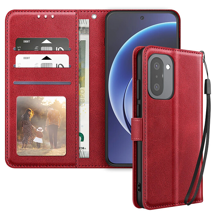 Avizar Étui Portefeuille pour OnePlus 15R Effet Cuir Vintage avec Support