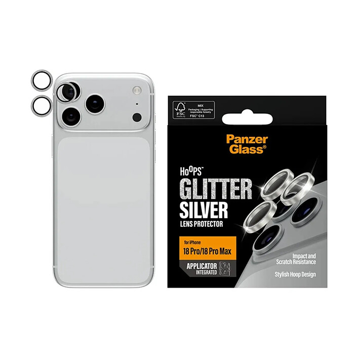 Avis PanzerGlass Protection d'Objectif Caméra pour iPhone 18 Pro / 18 Pro Max série Hoops Argent