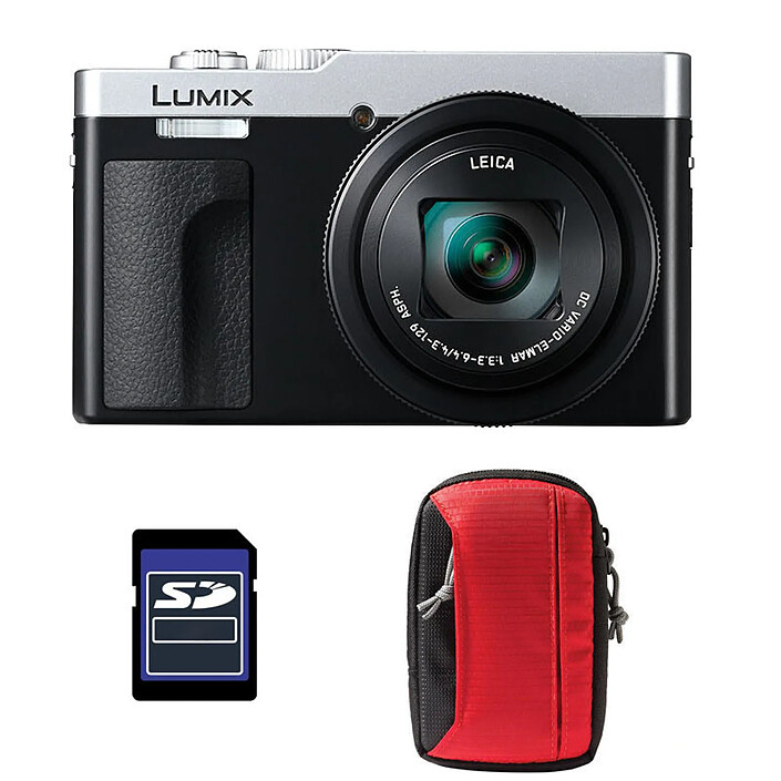 PANASONIC Lumix TZ99 Silver + Sac + Carte SD 16 Go