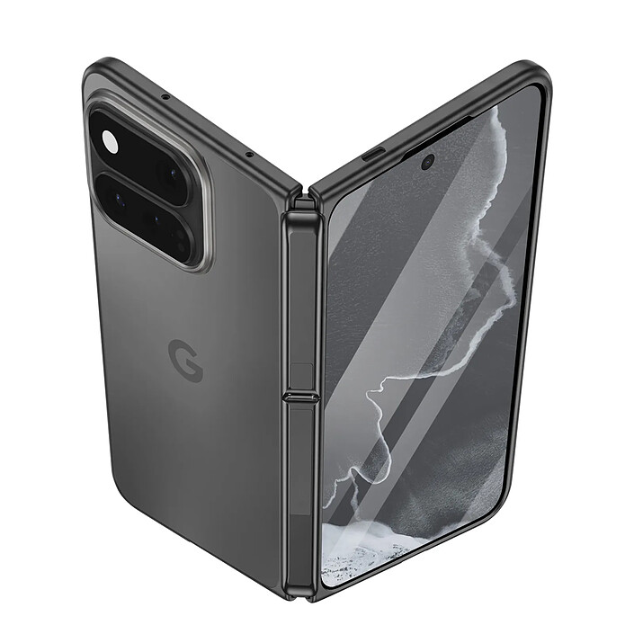 Coque Intégrale pour Google Pixel 11 Pro Fold avec Support et Verre Trempé Noir / Transparent pas cher