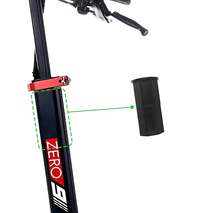Acheter Zero Cache Hexagonal Tube en fer pour Trottinette Zero 10, 9 et 8 Original Noir