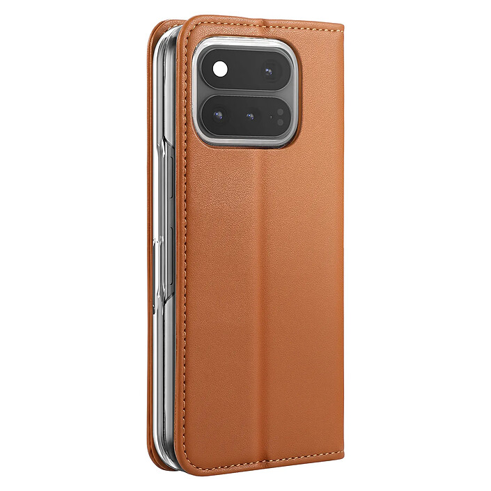 Abeel Étui Portefeuille pour Google Pixel 11 Pro Fold Anti-RFID avec Support Marron