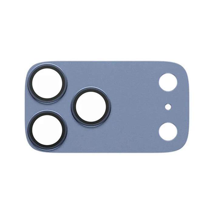 PanzerGlass Protection d'Objectif Caméra pour iPhone 18 Pro Max avec Cadre en Aluminium Bleu