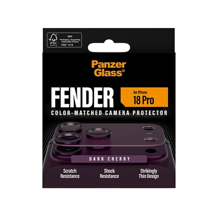 Acheter PanzerGlass Protection d'Objectif Caméra pour iPhone 18 Pro avec Cadre en Aluminium Violet foncé