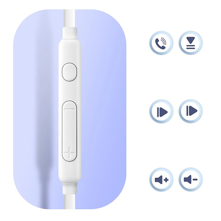 Samsung Kit pieton intra-auriculaire Modèle EO-EG920BB Blanc pas cher